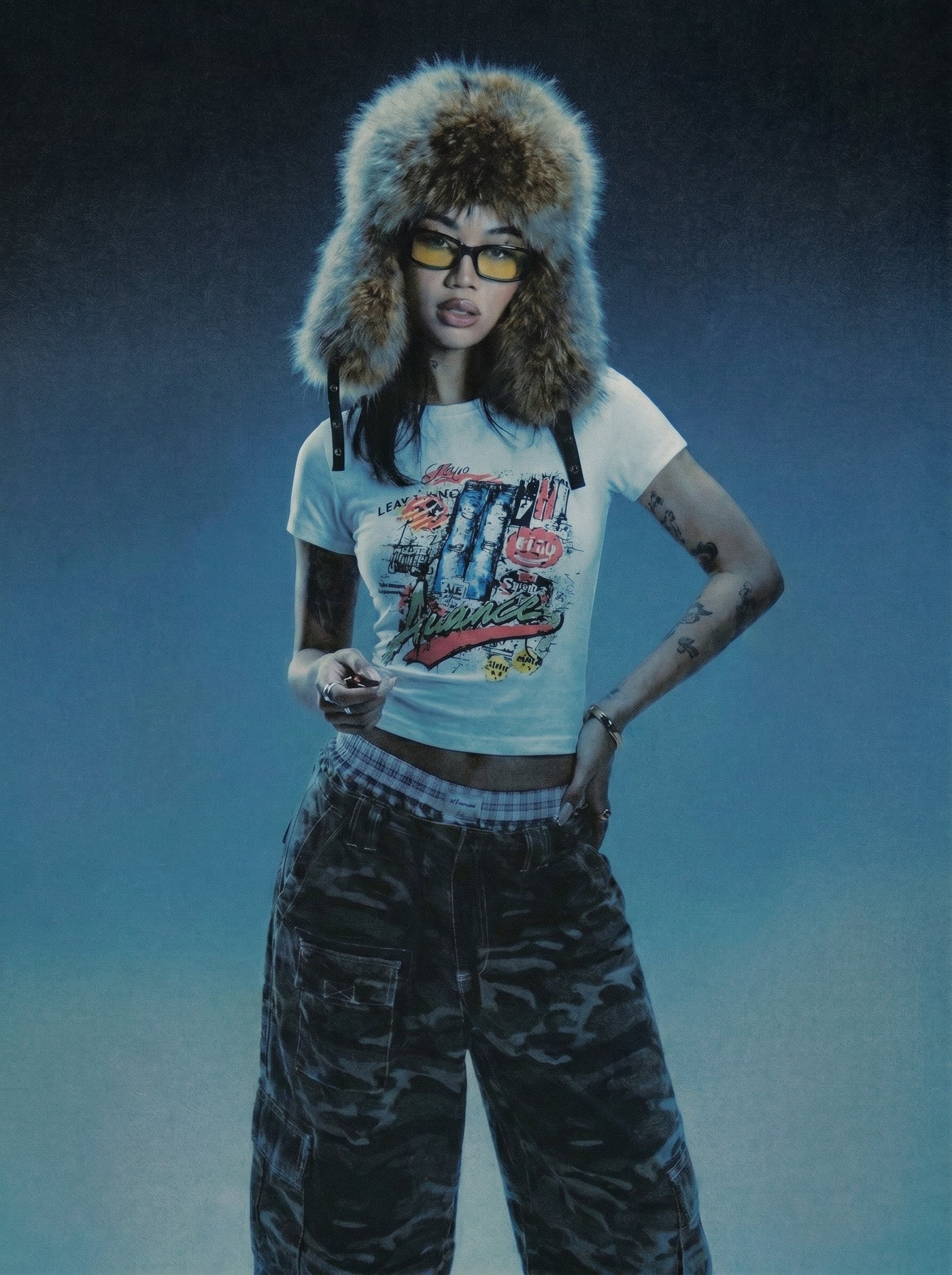 Scribble Cropped Tee – auance.com